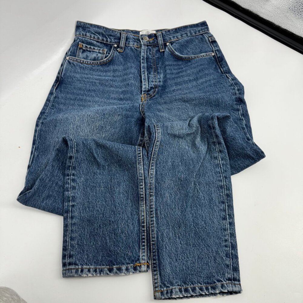 Anine Bing Sonya High-Rise Straight Leg Jeans - Size 27 - Picture 10 of 15